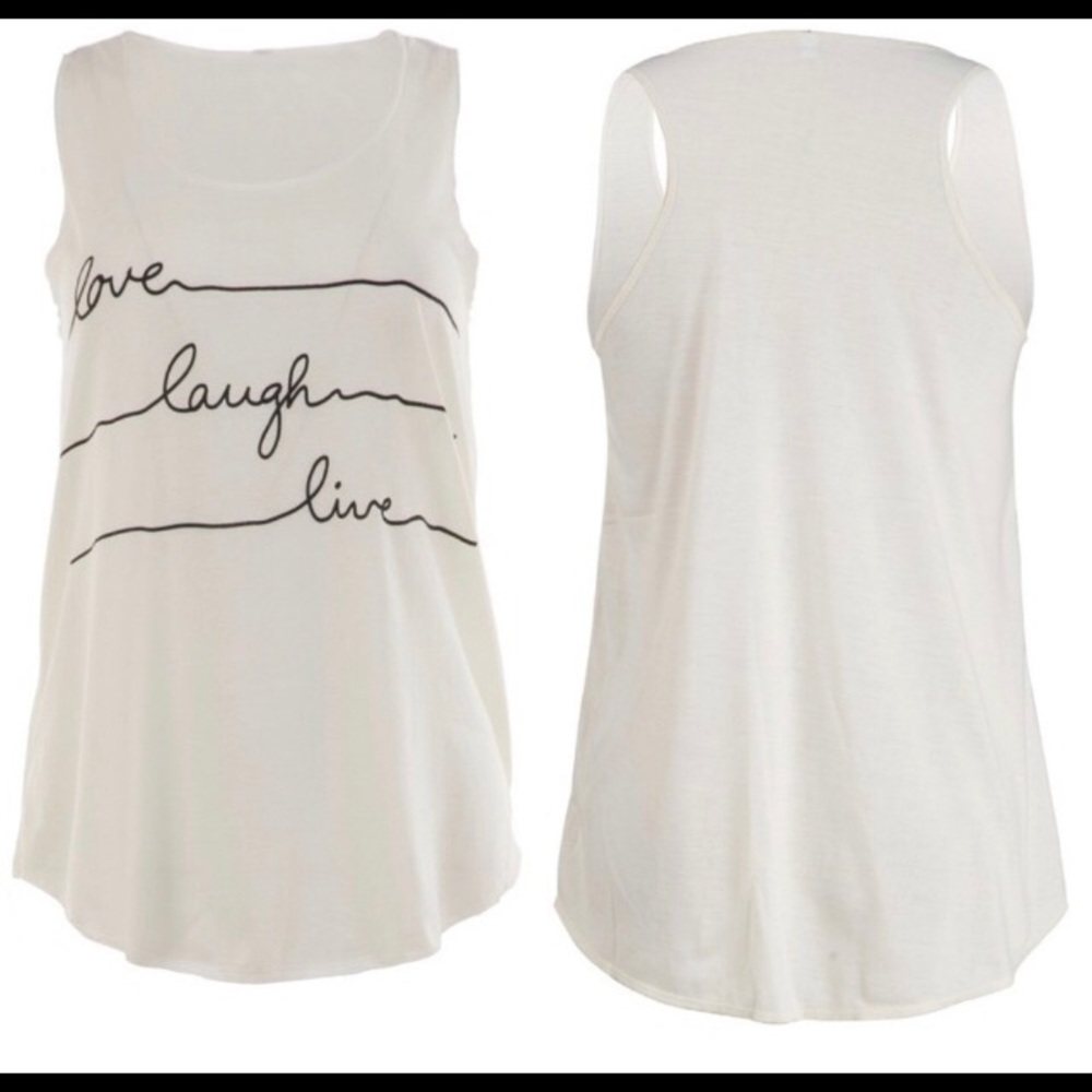 Love, Laugh, Live graphic front tank! NWT